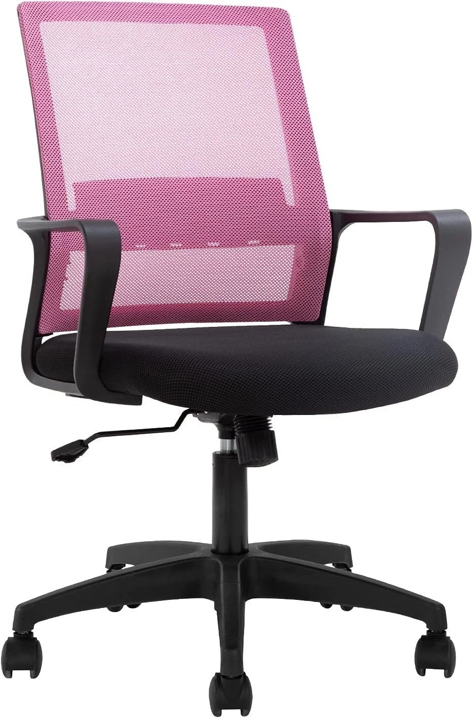 Versatile Pink Task Chair with Lumbar Support - Perfect for Home or Office