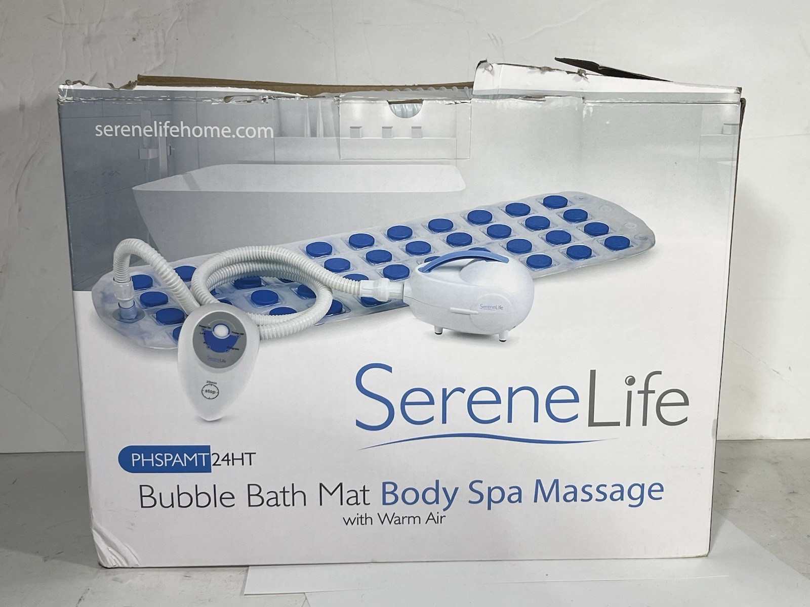 SERENELIFE BUBBLE BATH MAT BODY SPA MASSAGE WITH WARM AIR PHSPAMT 24HT - NEW