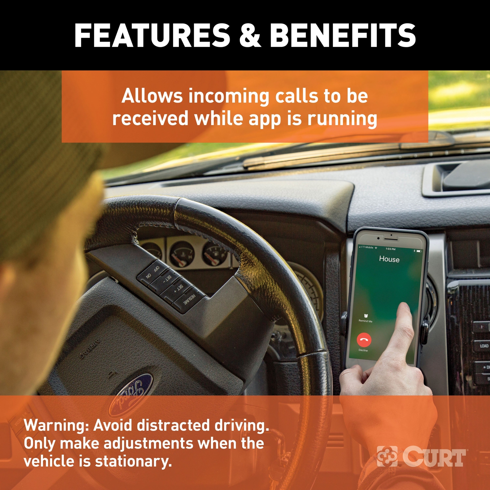 Echo Mobile Trailer Brake Controller, 7-Way, Bluetooth? Smartphone Connection