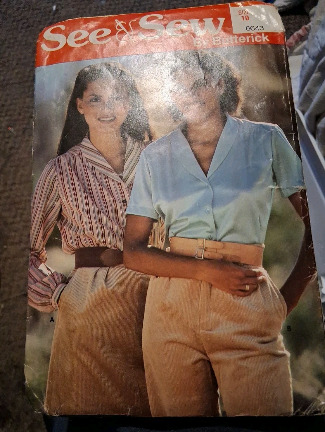 See & Sew 6643 Vintage Butterick Sewing Pattern Misses Loose Blouse Size 10