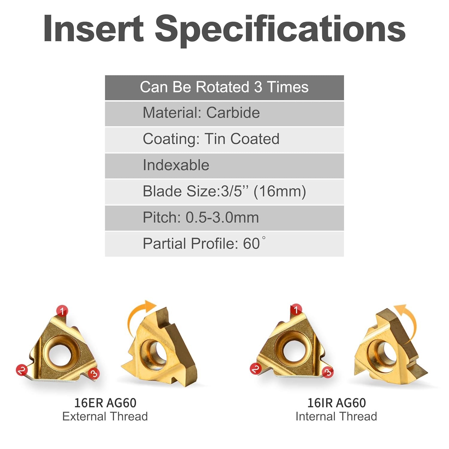 Precision Metal Lathe Tool Set: Threading Holders & 10 Indexable Carbide Inserts