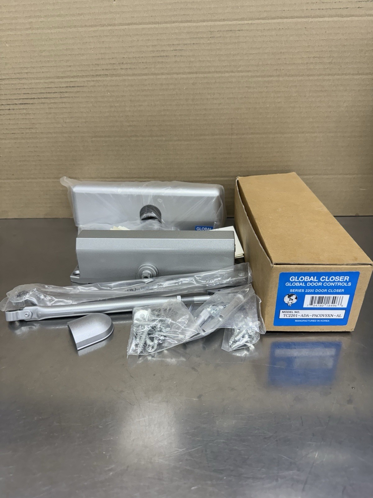 Global Door Controls  TC2201-ADA-PACOVSXN-AL Commercial Door Closer 2200 Series