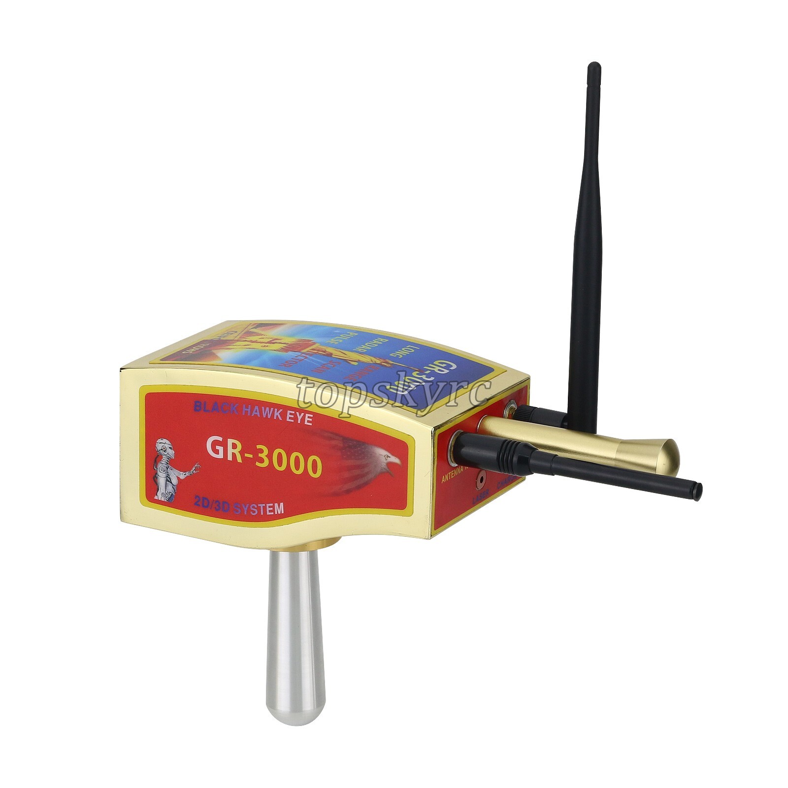 GR-3000 Hawk Eye Gold Metal Detector 2D/3D System with Touch Screen + Case