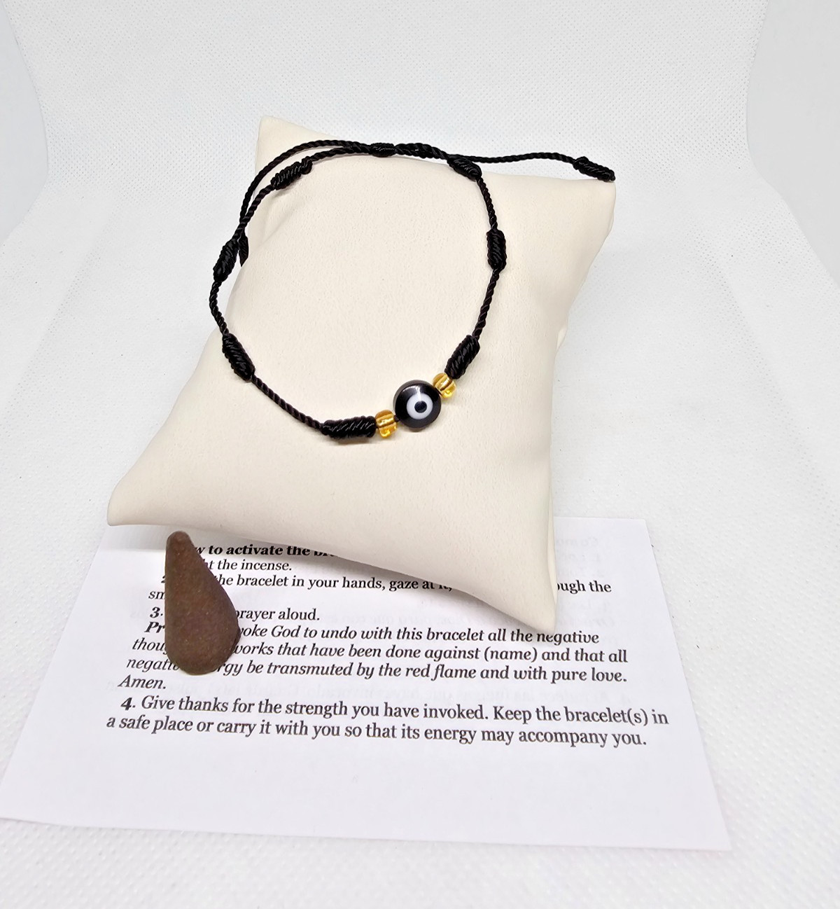 PULSERA 7 NUDOS NEGRO / 7 KNOT BRACELET PARA PROTECCION CONTRA MAL ENVIDIA