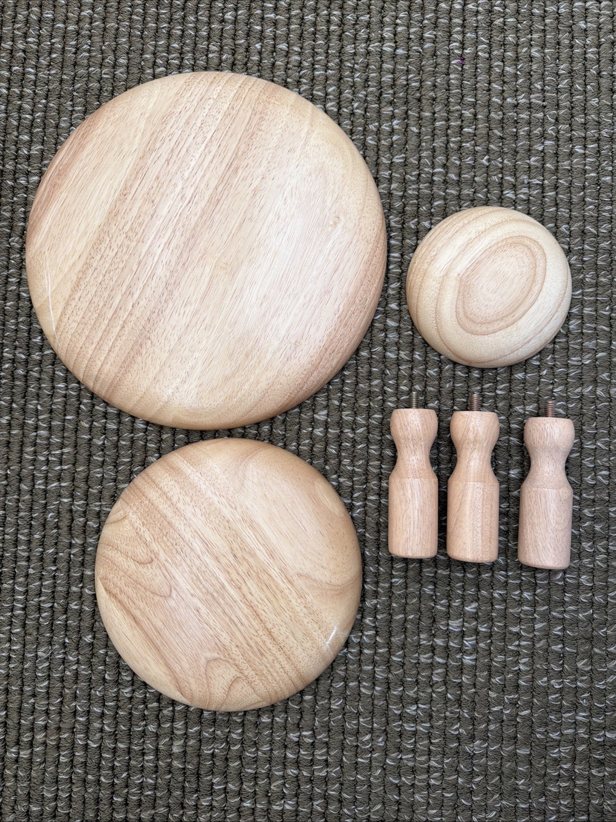 3 Pack Pottery Molds Plaster Molds Wood Pottery Tools with Handle Ceramic Tools