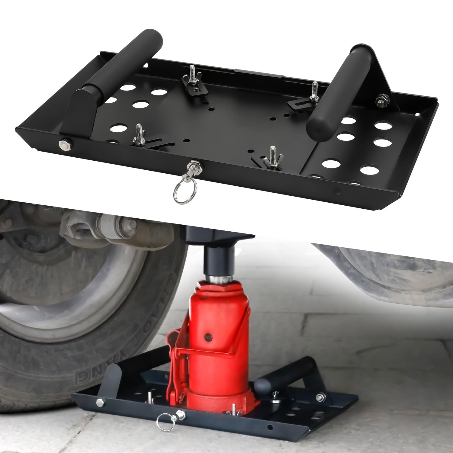 Universal Bottle Jack Base Plate Stabilizer, Adjustable Landing Pad, 20 Ton Max