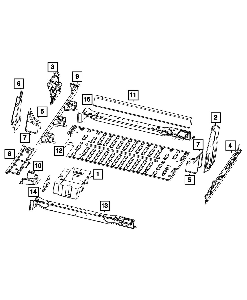 Genuine Mopar Frame Front Rail 68578514AB