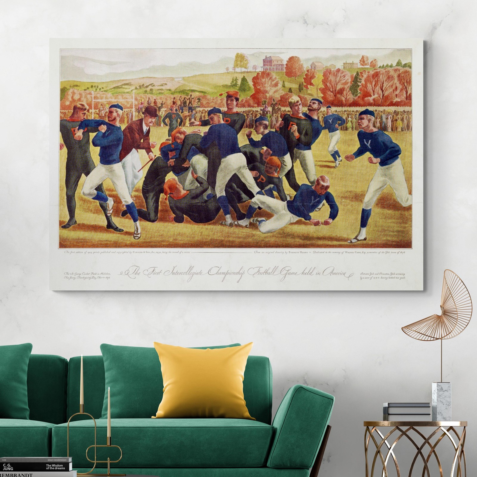 Princeton vs Yale 1867 – First College Football Championship Game Print