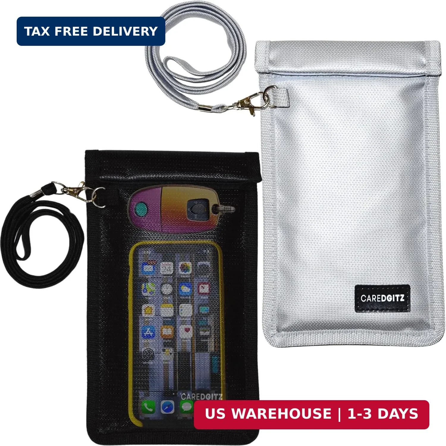 Faraday Bags for Phones - Faraday Bag for Key Fob Protector with Lanyard, RFID S