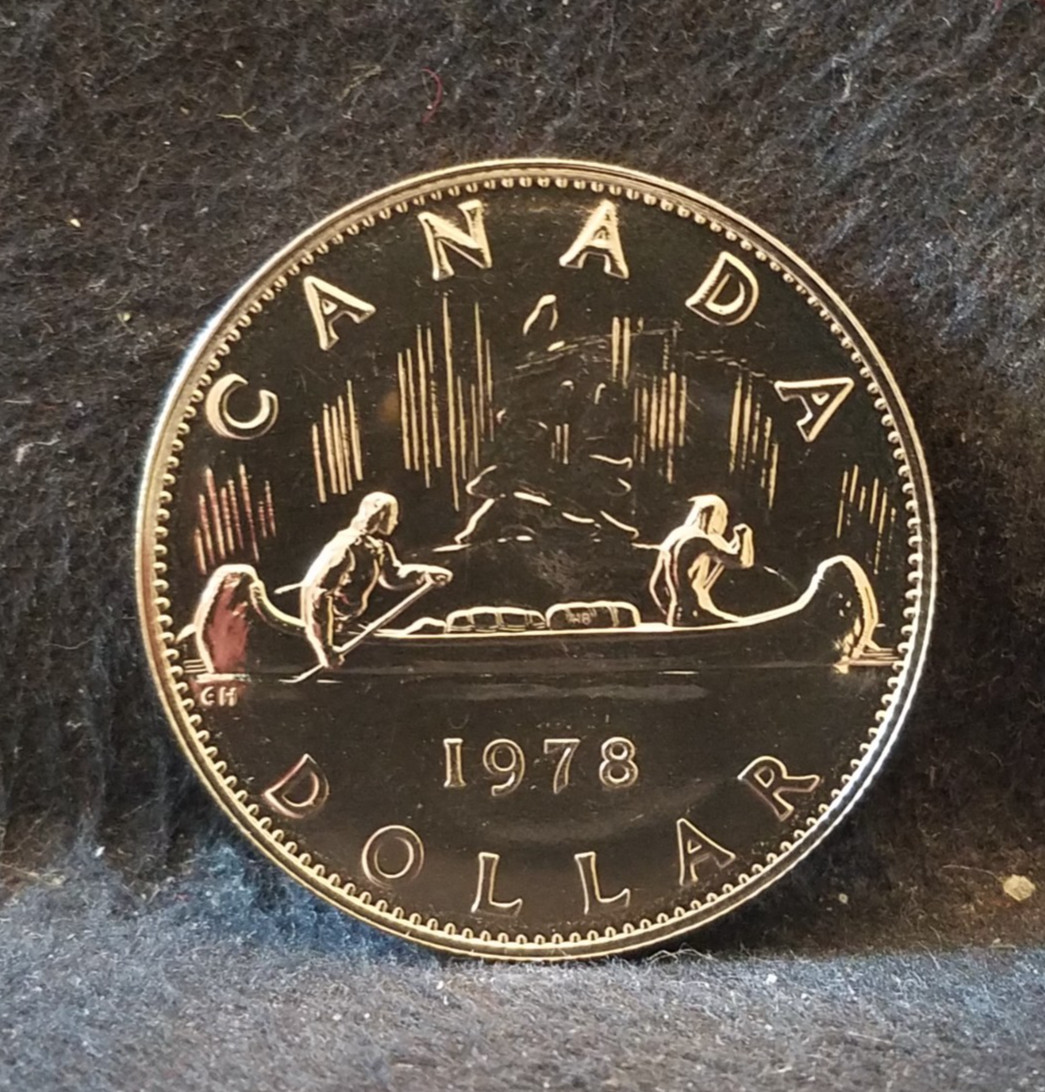 1978 Canada Voyager dollar, Elizabeth II, gem specimen UNC, KM-120 (CA7)
