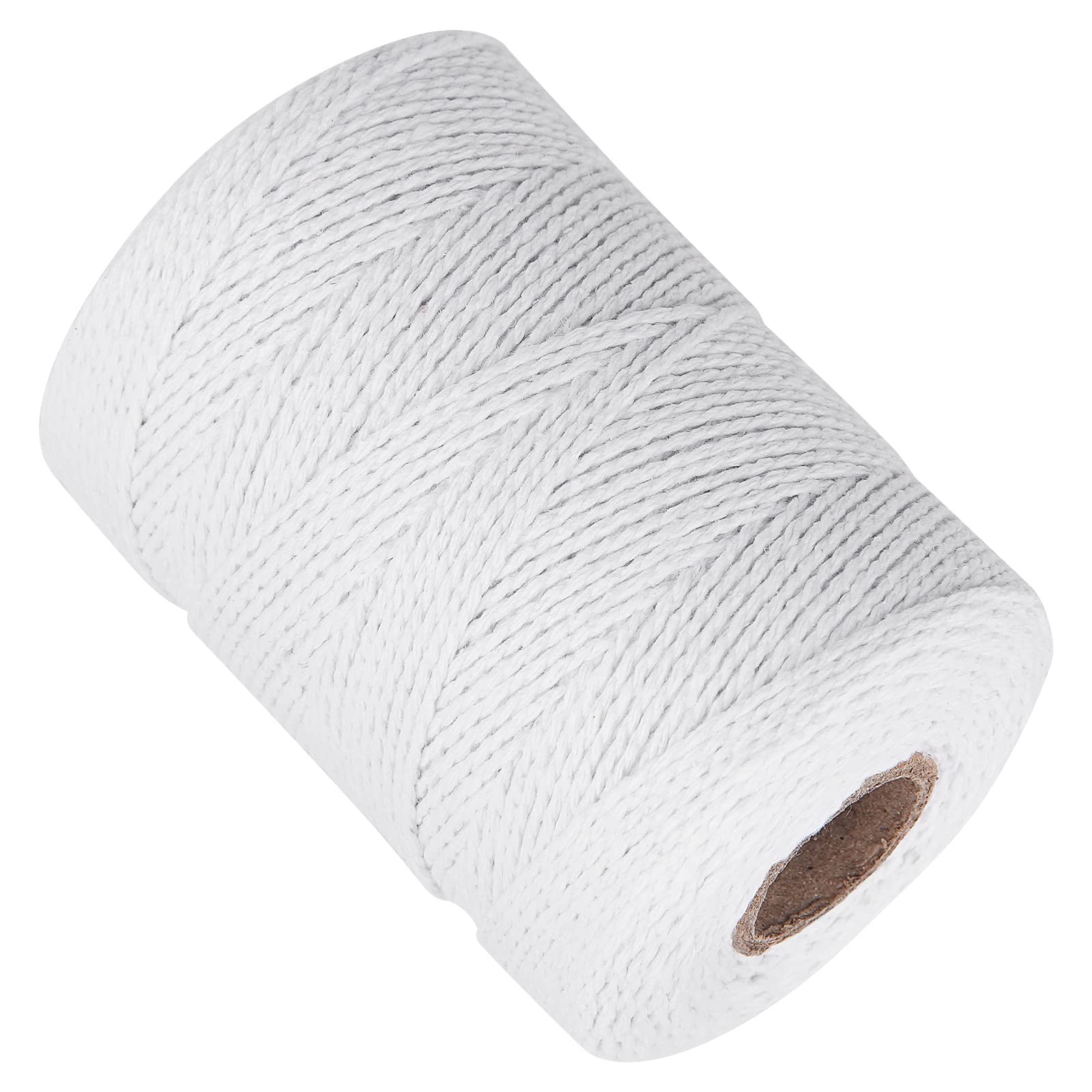 White Cotton Butchers Twine - 656 Feet 2MM Thick String, Natural Garden Gift ...