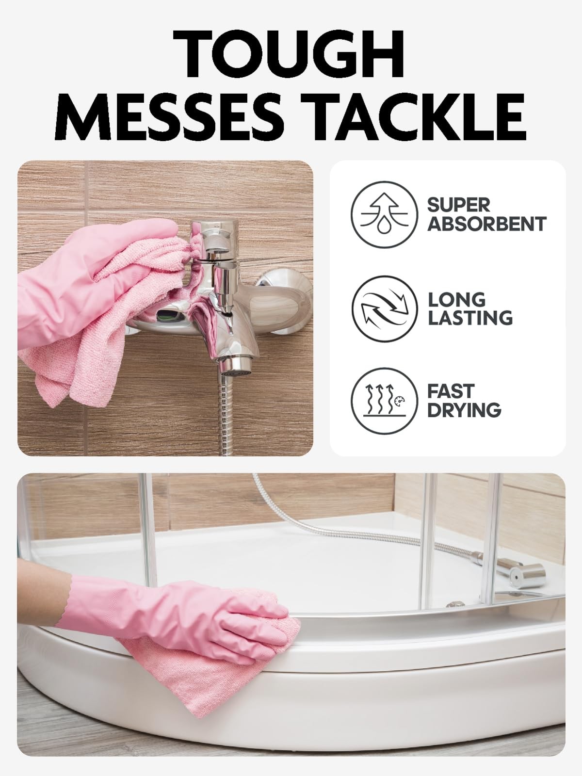 Microfiber Cleaning Cloth Roll -75 Pack, Tear Away Microfiber Towels, 12" x 1...