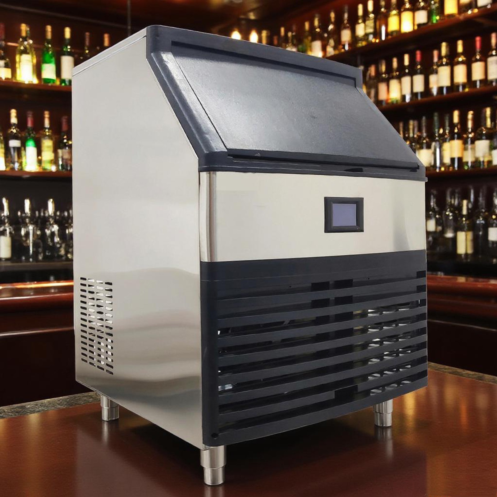 Commercial Ice Maker Freestanding Ice Machine Capacity 150KG/330 lbs with Filter