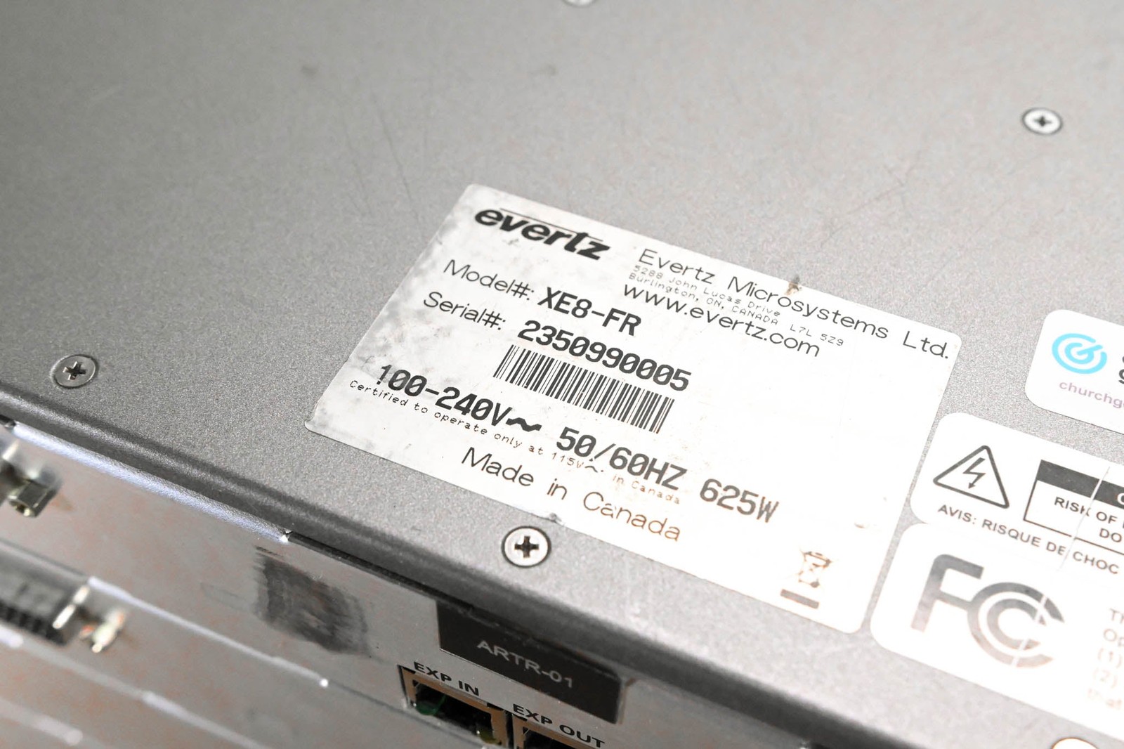 Evertz XE8-128x128 Xenon Multi-Format Router CG01AGH
