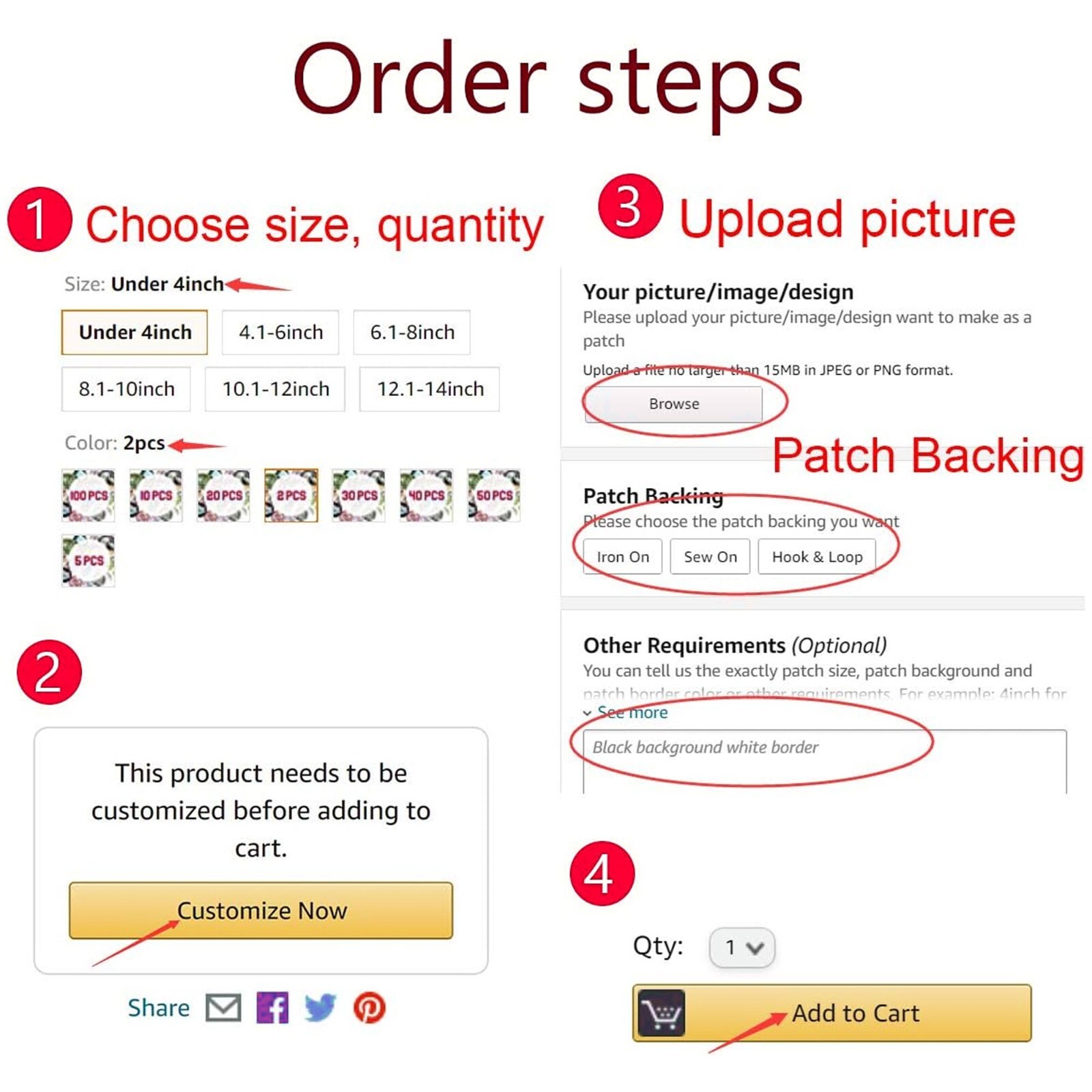 CUSTOM YOUR LOGO PERSONALIZED TAG EMBROIDERED PATCH iron-on or SEW ON
