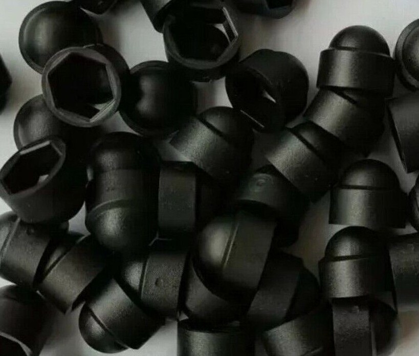 M8 13mm  Nut  Caps Protection  Covers   bolt protectors  caps Black   uk made