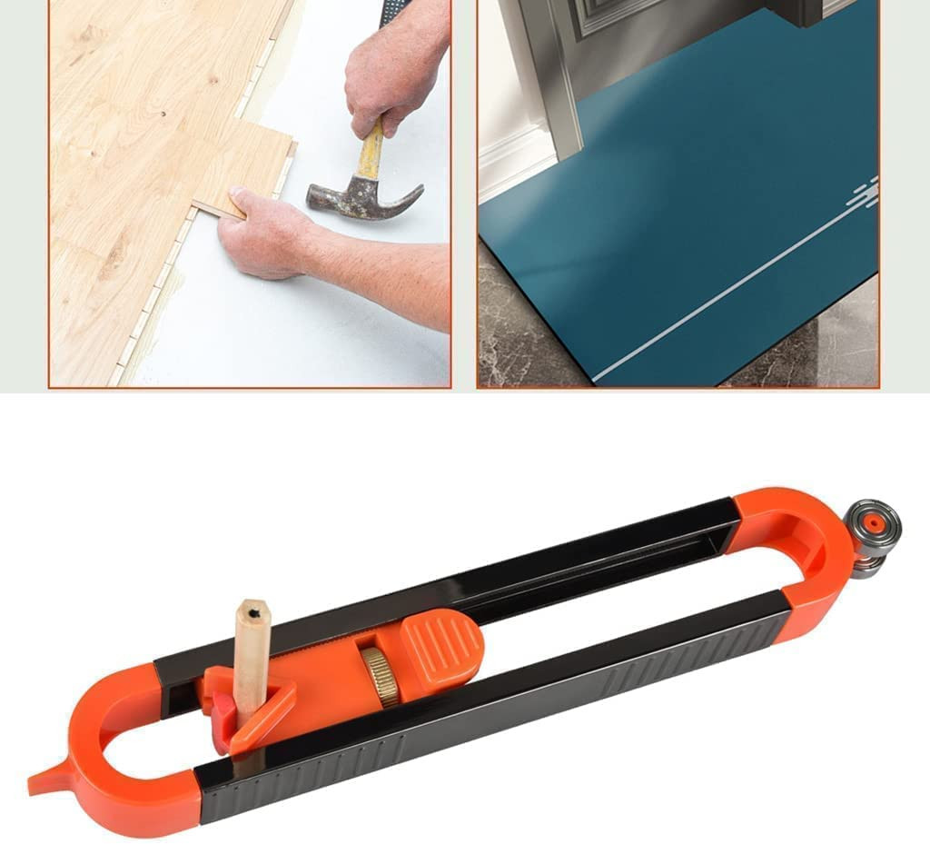 Precise Contour Scribe Tool with Lock for Pencil - Woodworking Edge Corner Measu