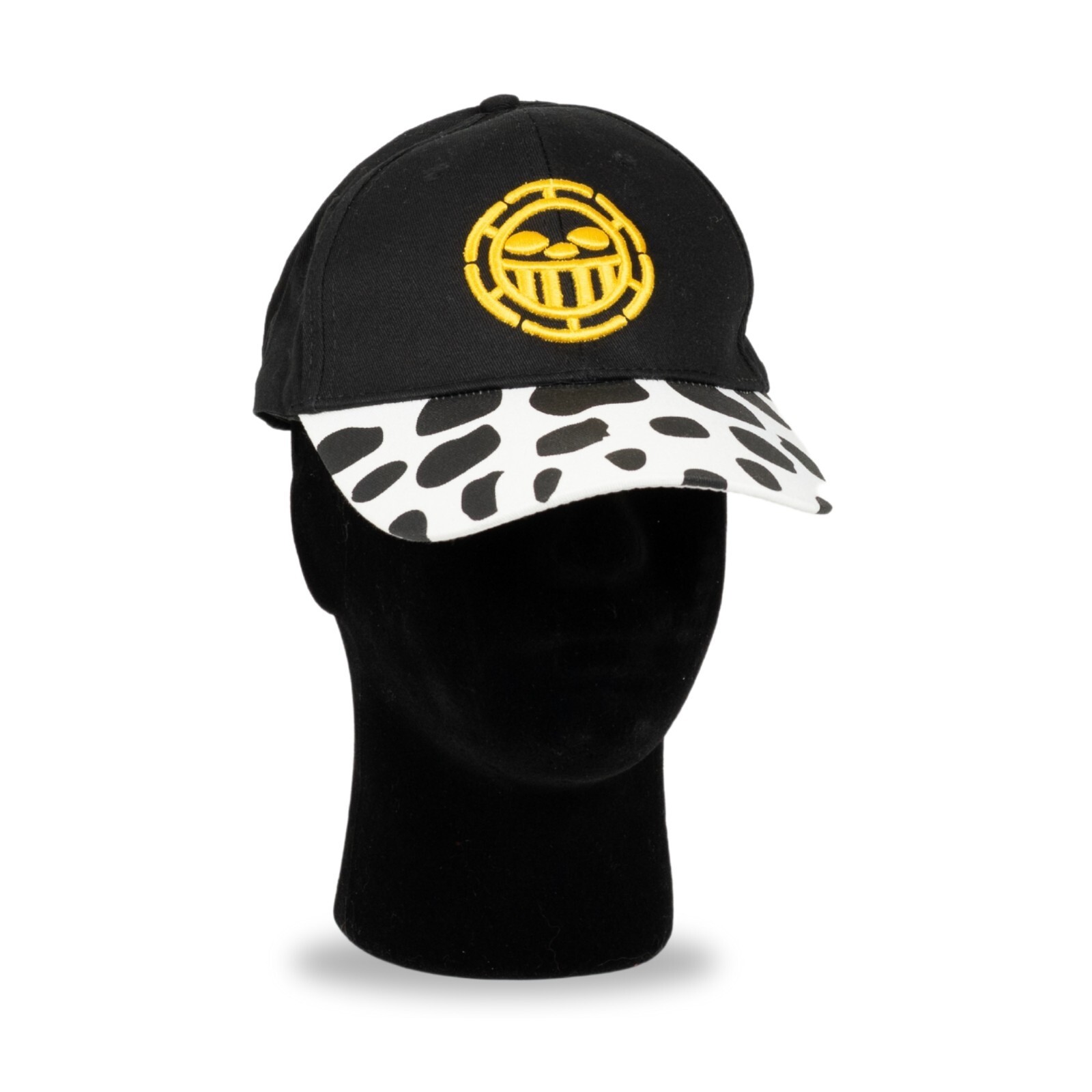 One Piece Trafalgar Law Hat Anime Baseball Cap Black Cow Print Brim