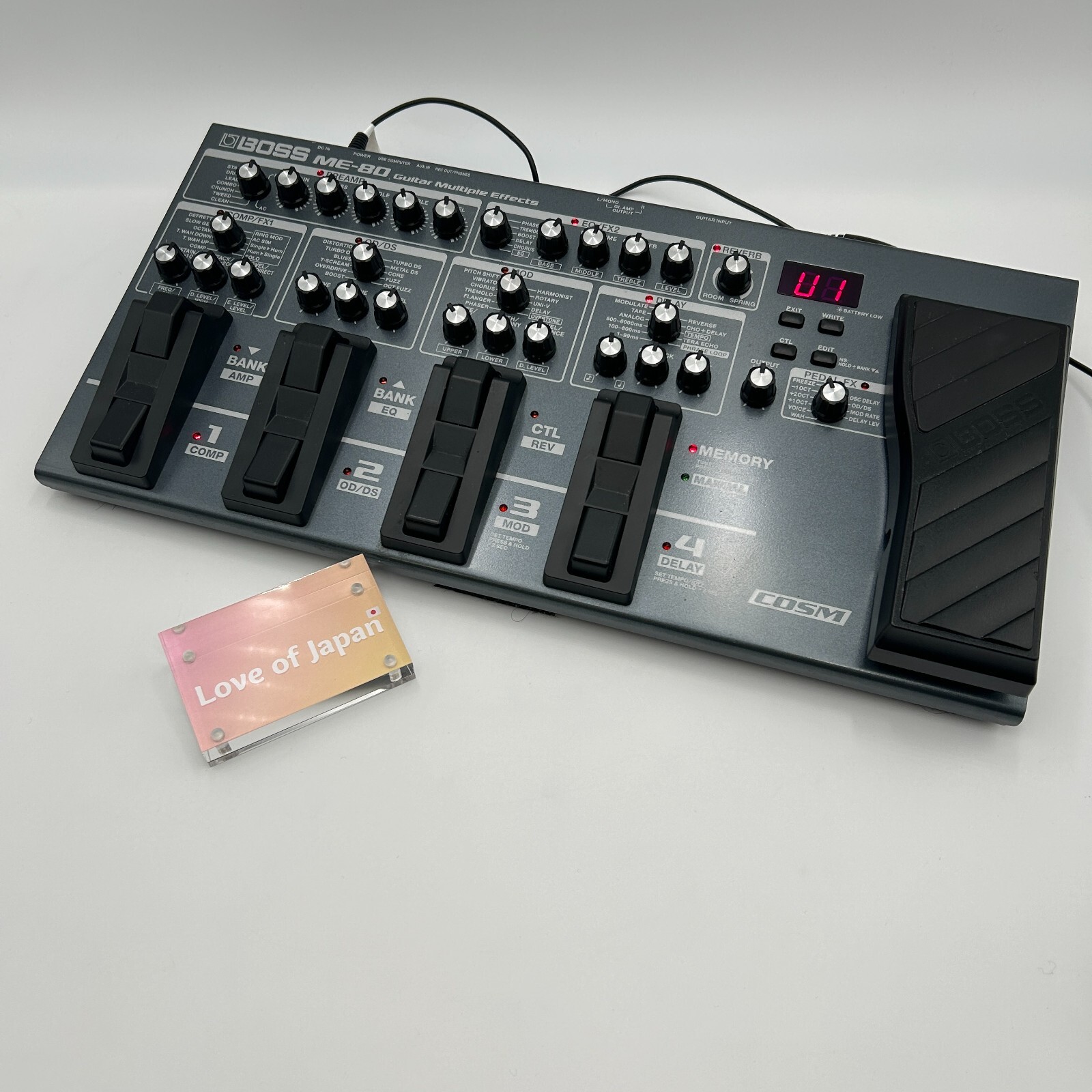Used Boss ME-80 Guitar Multiple Effects Pedal Good Condition Operation Confirmed