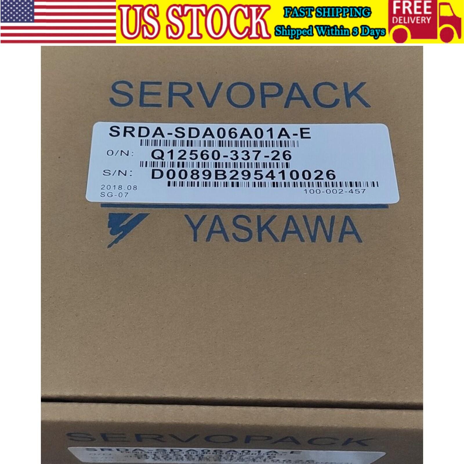 US FREE TAX  YASKAWA SRDA-SDA06A01A-E Servo Motor