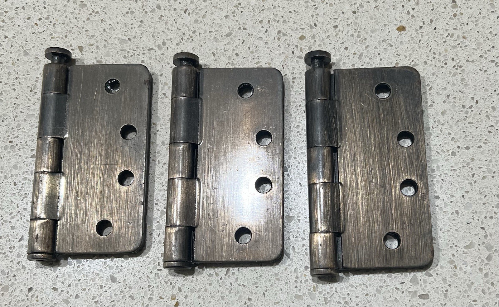 Three (3) Pack Hager Standard Weight Oxidized Satin Bronze Door Hinges Steel
