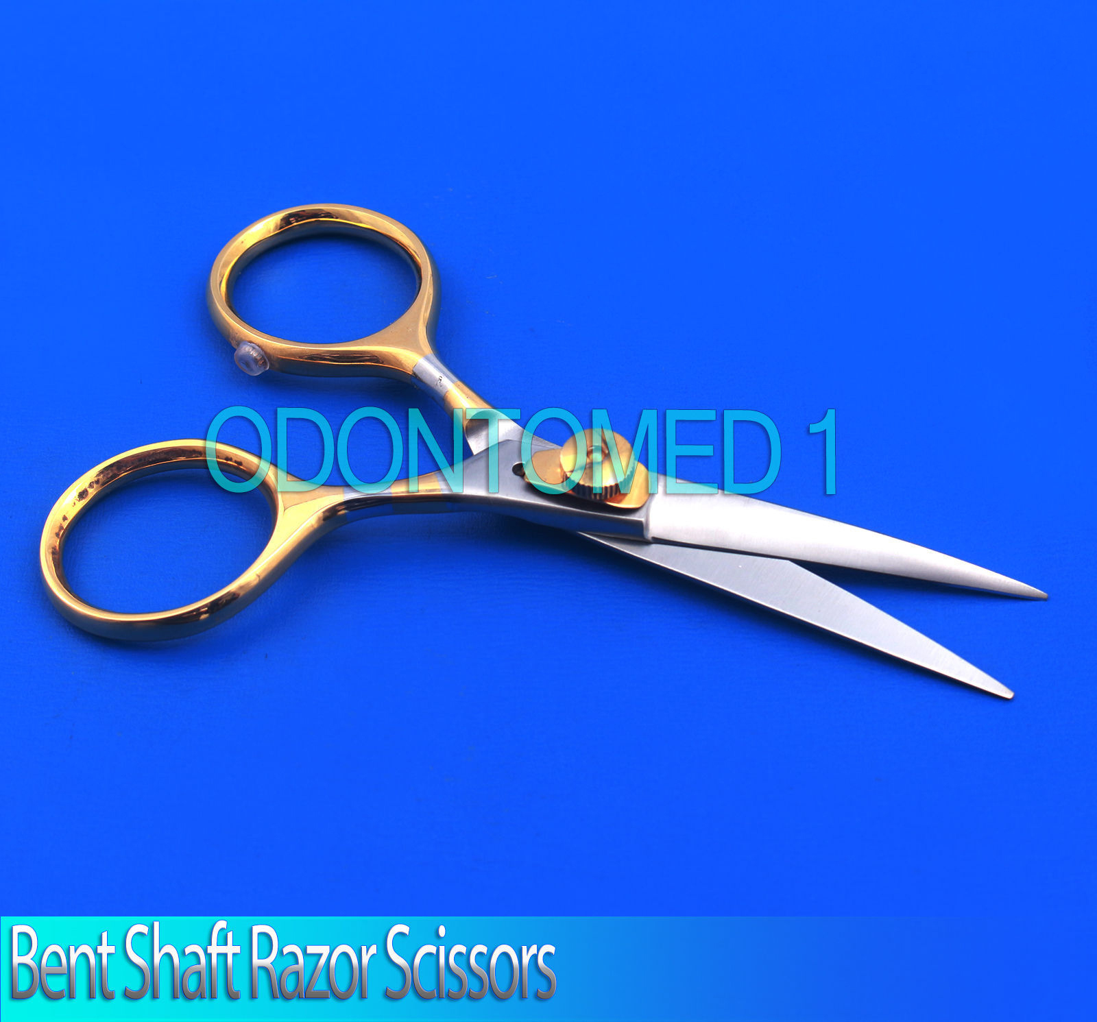 Bent Shaft Razor scissors 5" 24k Gold Loops Fly tying,BTS-116