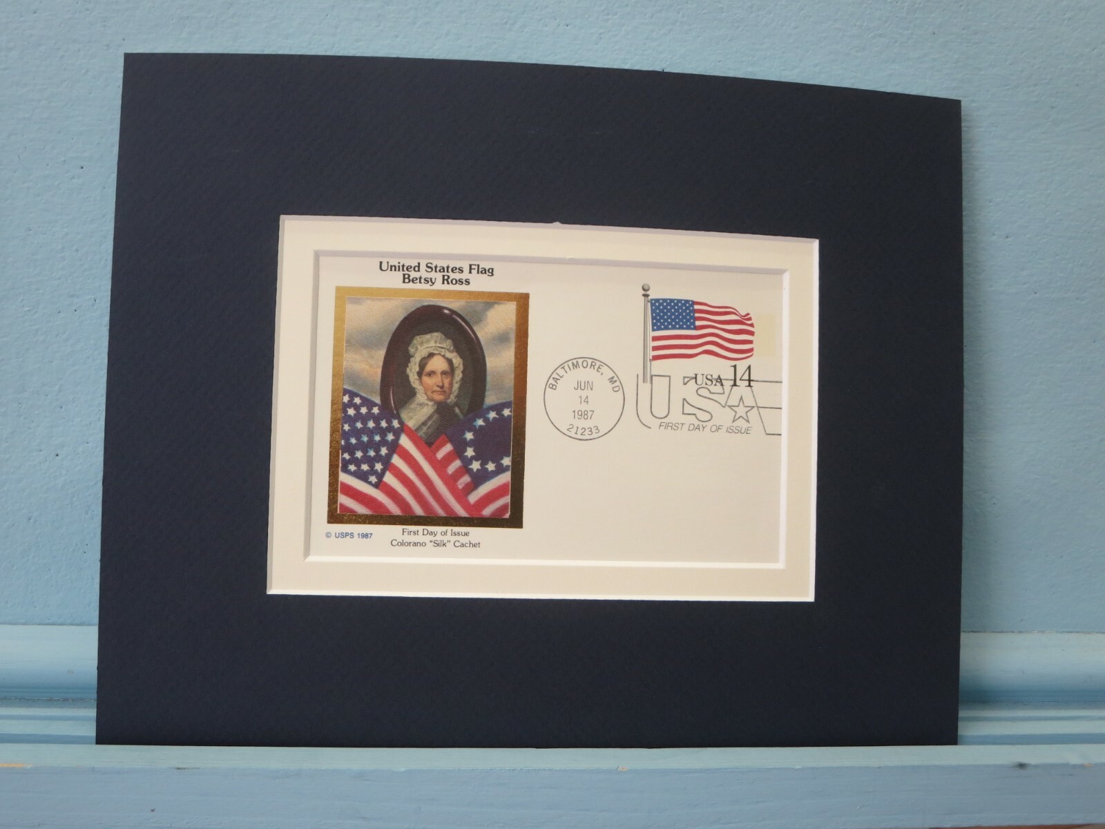 The Betsy Ross Flag  & First day Cover of its own stamp