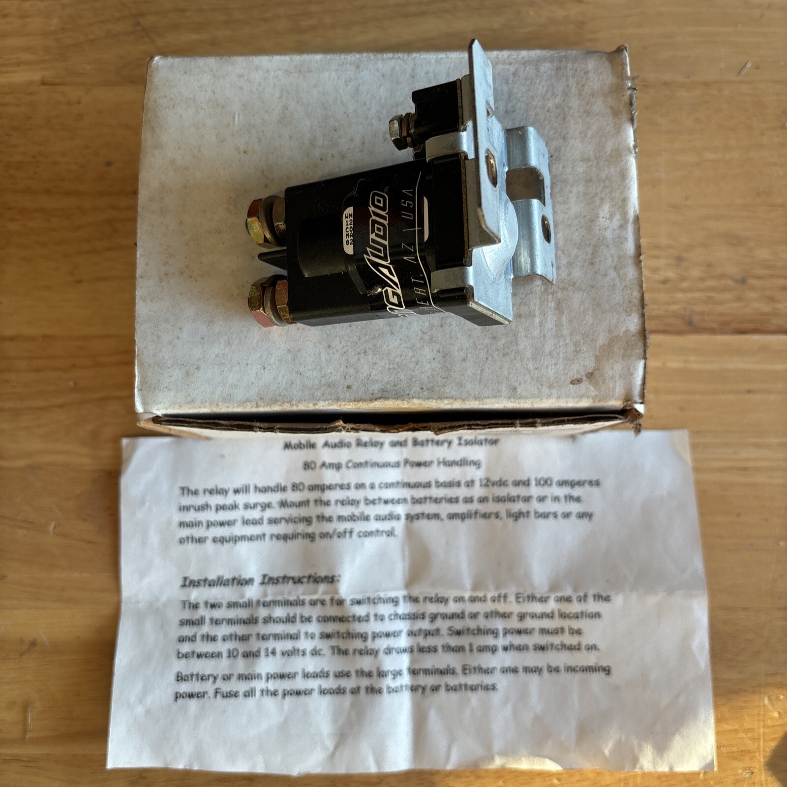 Lightning Audio 80 Amp Mobile Audio Relay and Battery Isolator