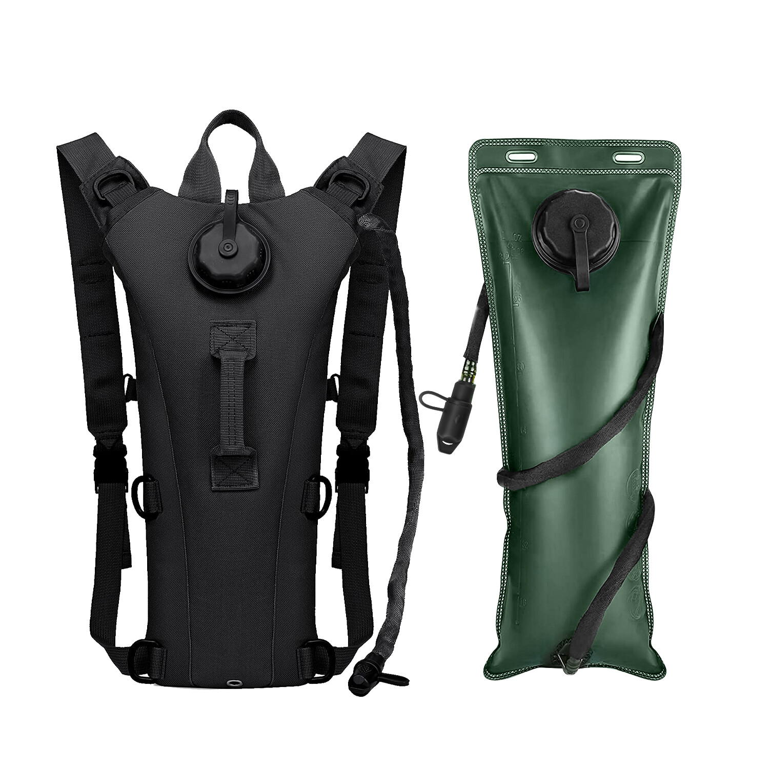 Camping Hydration Backpack, Lightweight Water Backpack with 3L Water Bladder Bag