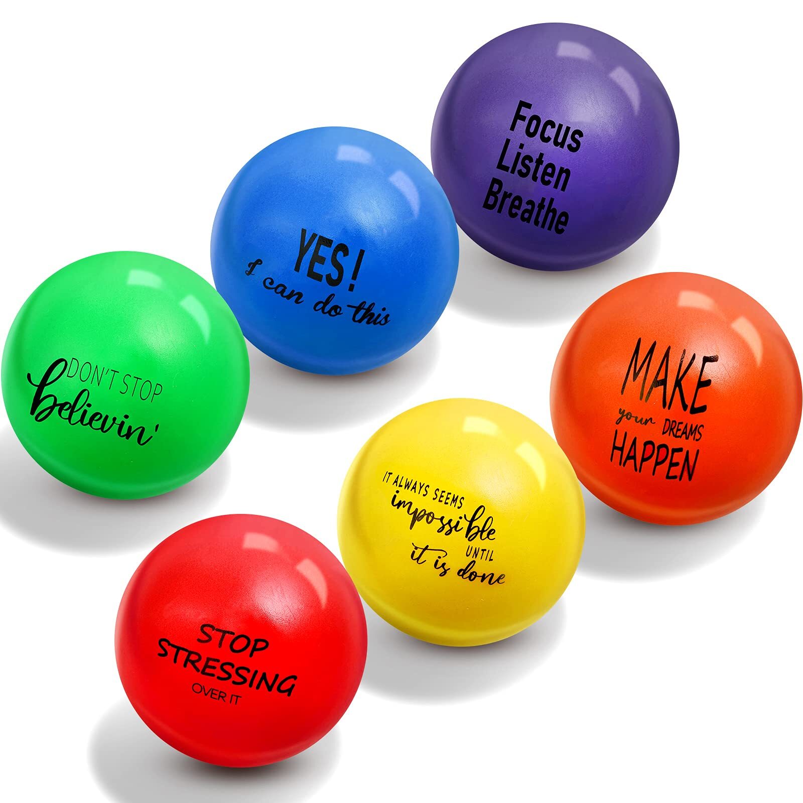 Pelotas antiestrés motivacionales para niños y adultos Ejercicio de manos