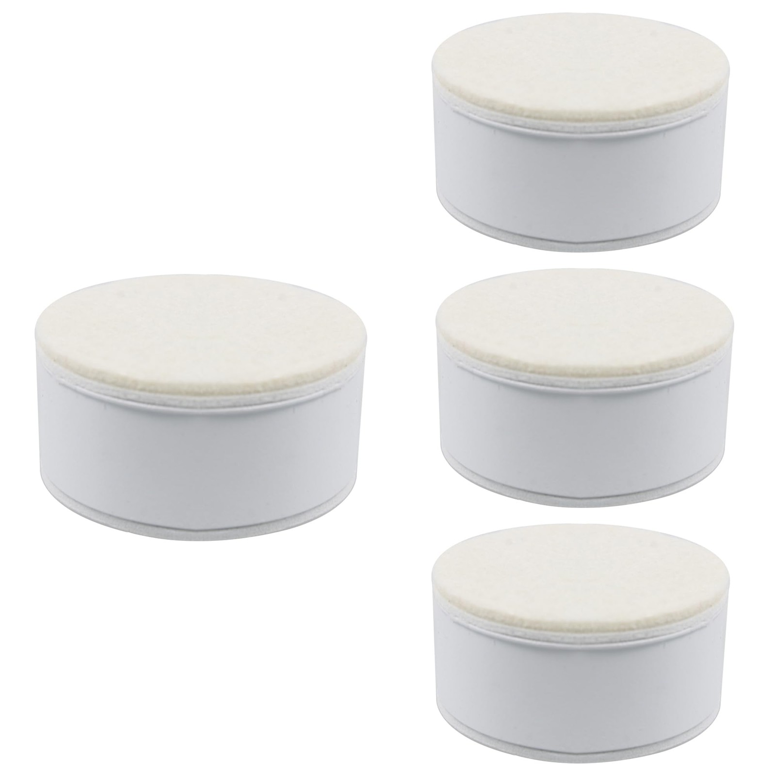 4PCS 1.2Inch Self-Adhesive Round Furniture Riser White Carbon Steel Bed Table...