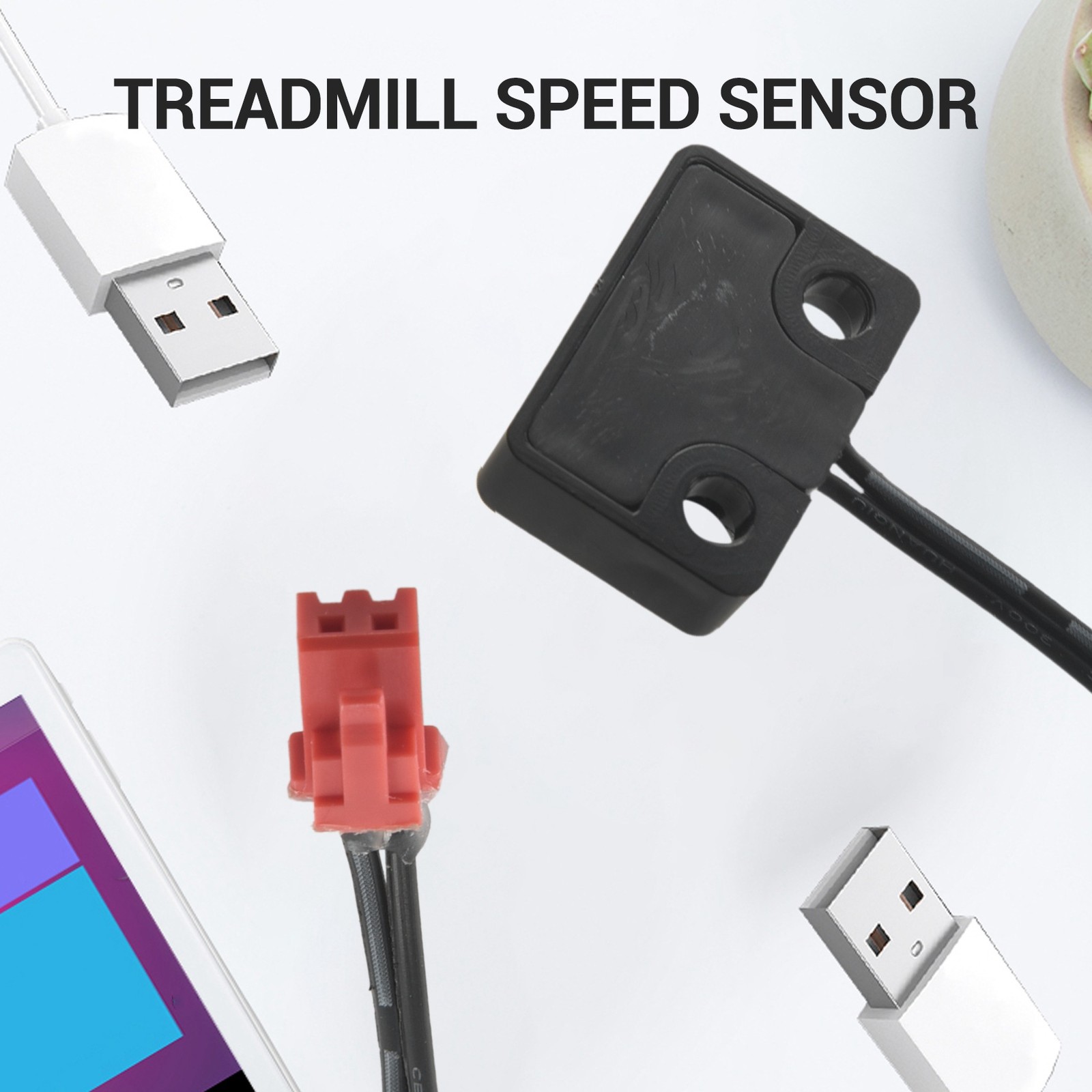 Treadmill Speed Sensor Cable 2 Pin Light Sensor Tachometer Magnetic7533