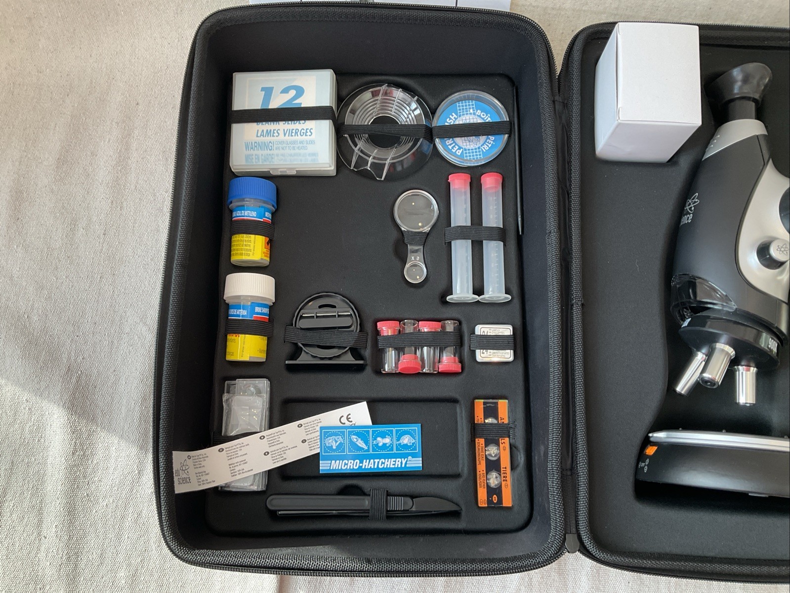 Edu Science 900x Macro View Microscope With Case Edu Science Microscope complete