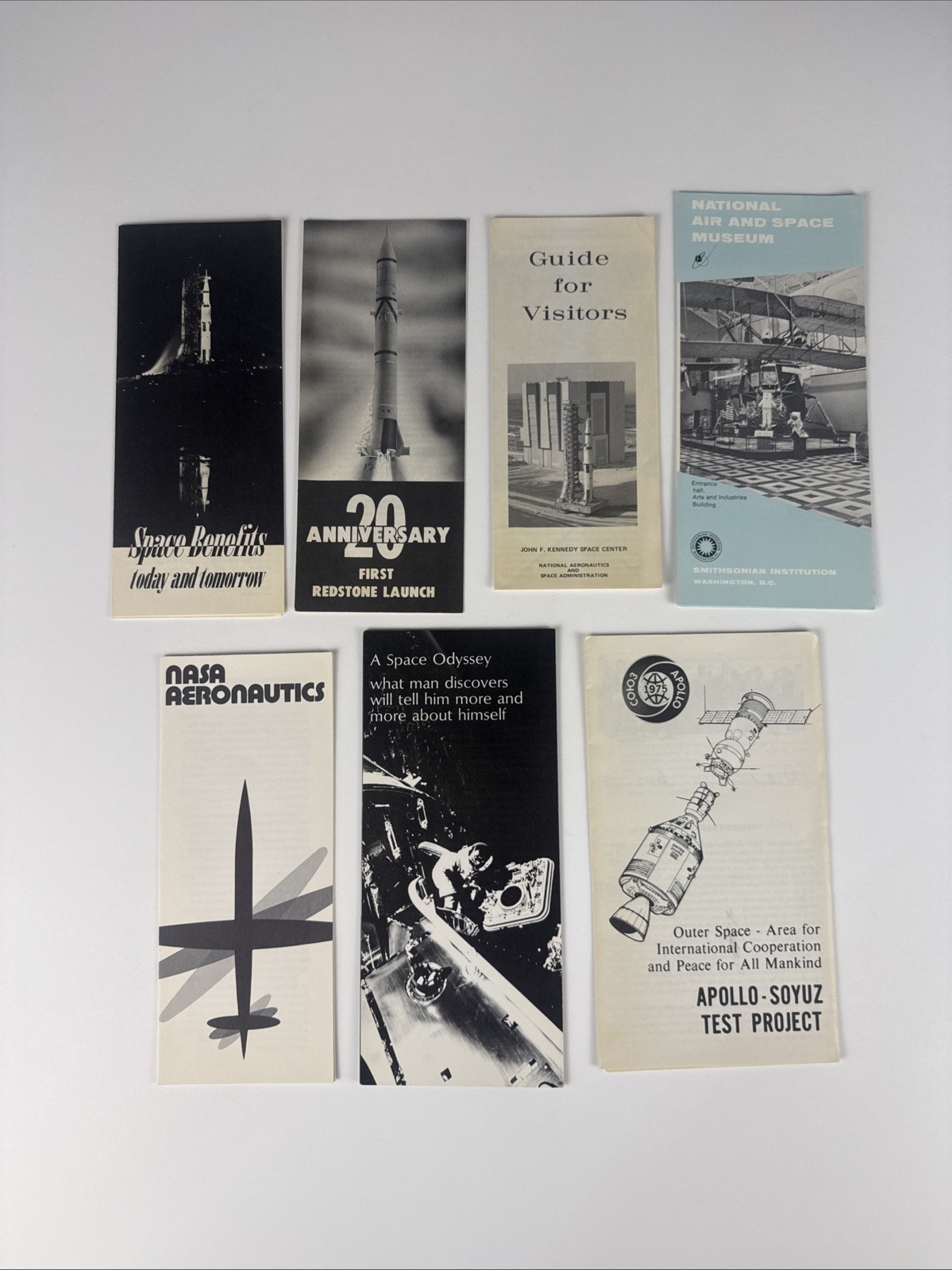 Vintage NASA Brochures Lot 7 Apollo-Soyuz Redstone Space Center Guidebook