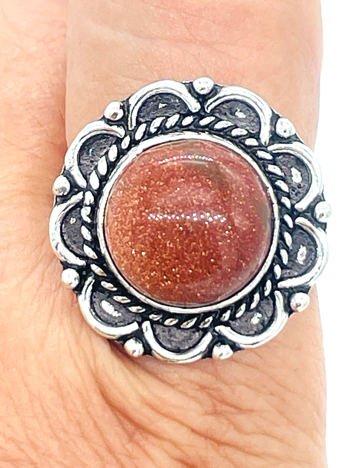 Scalloped Silver 2026 Whimsigoth Aesthetic Autumn Statement Ring