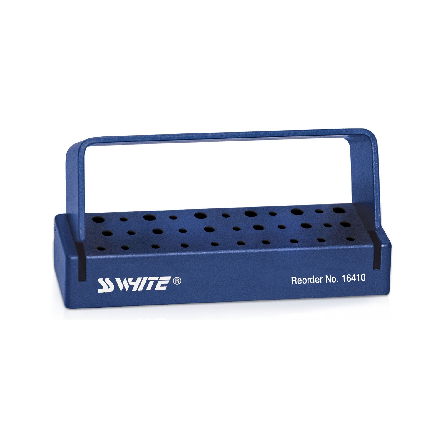 SS White Universal 30-Hole Bur Block, Blue, 1/Pack