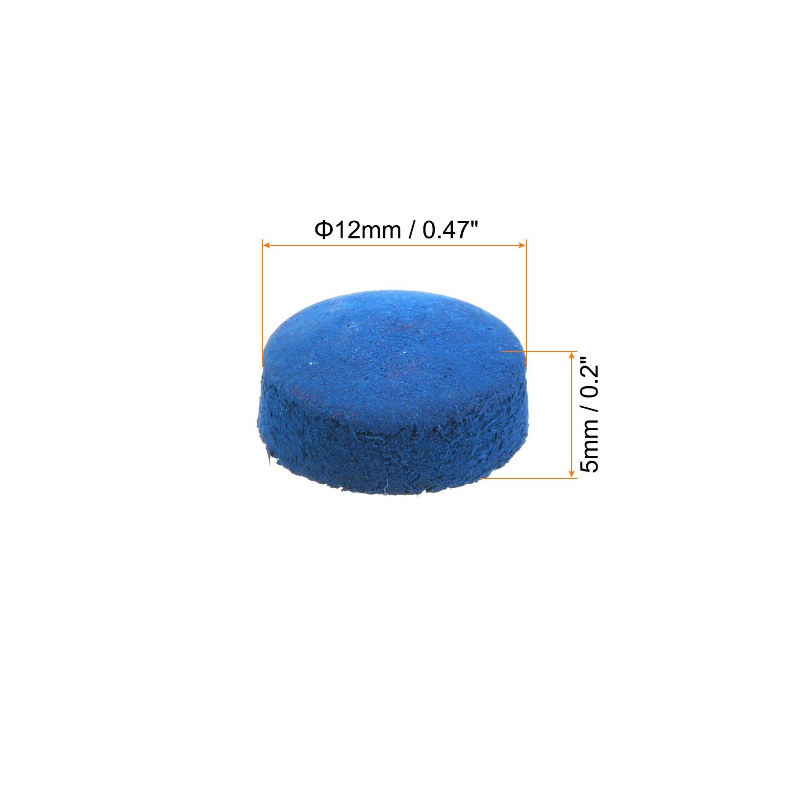 12mm Billiard Slide Stick Tips, 20pcs Replacement Tips, Blue