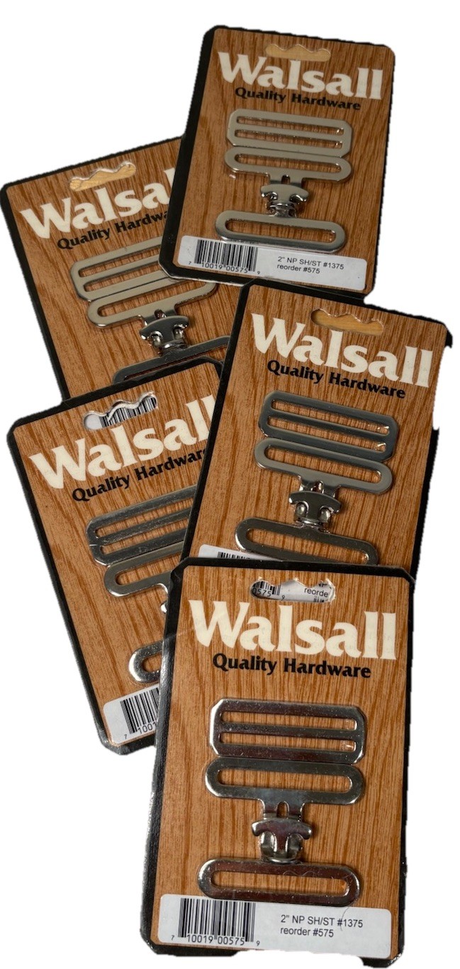 Walsall Horse Saddle Tack Hardware NOS  2" NP SH/ST #1375 Lot of 5 Made in USA