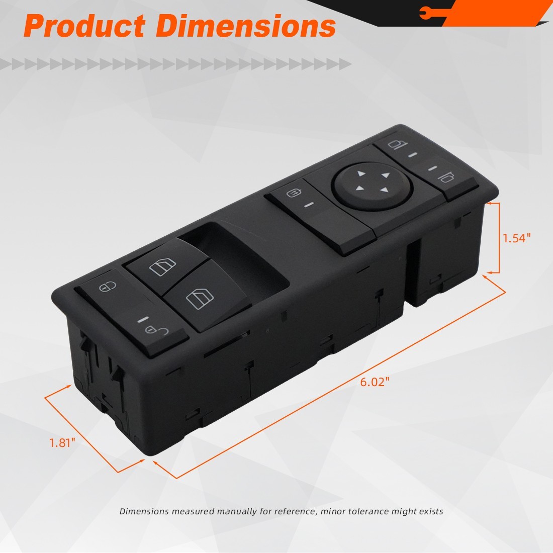 Power Window Switch 4 Pin A6624310001 Compatible w/ Freightliner Cascadia 2017+