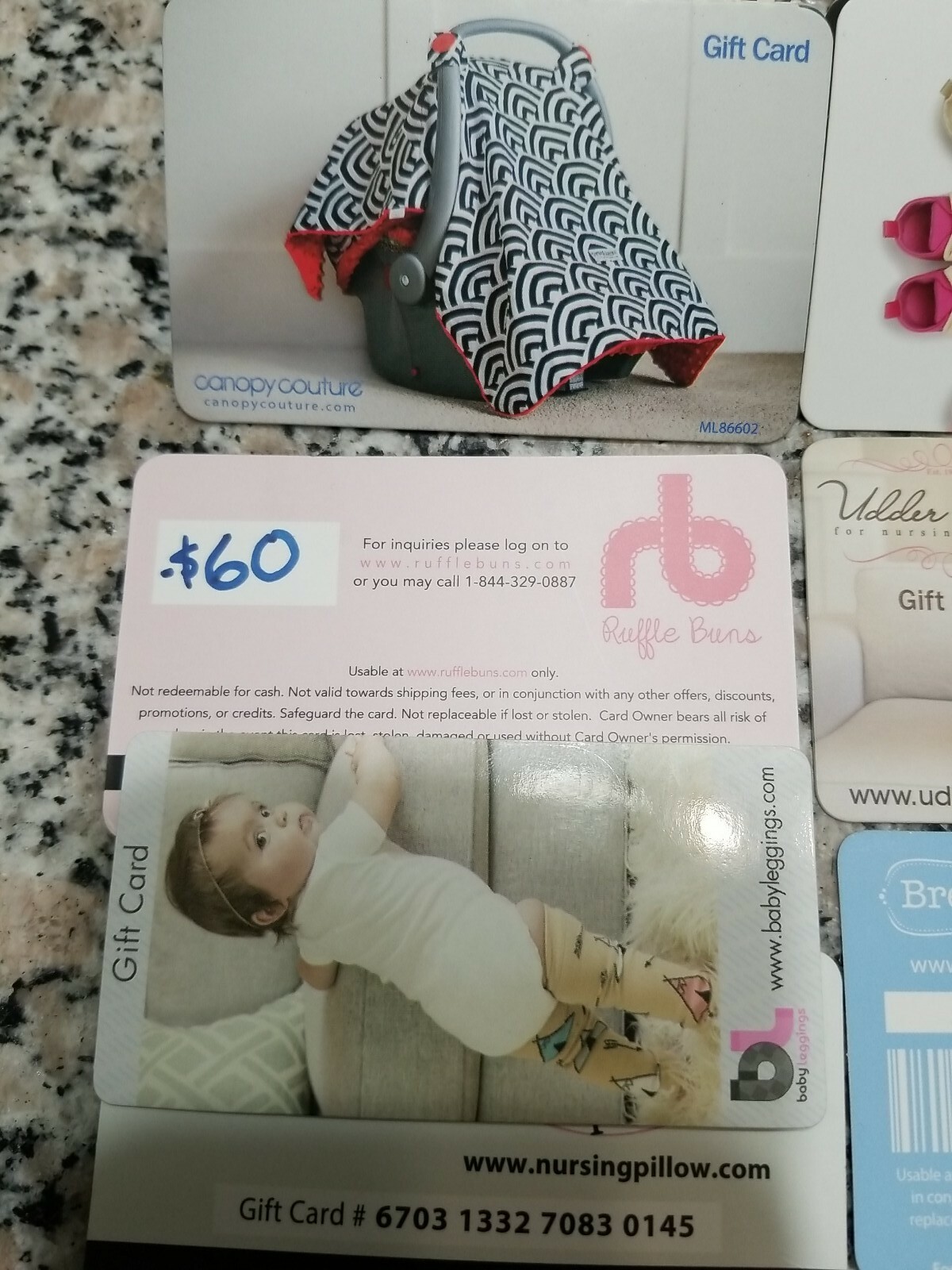Baby Gift Cards $405 worth