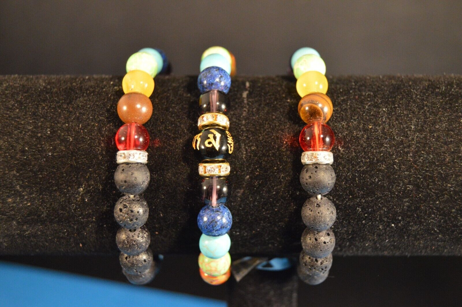 Lot of 3 BEADED Stretch BRACELETS Exquisite Fashion Jewelry  NEW!  USA SELLER! A