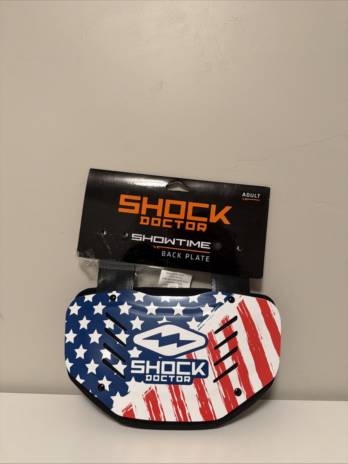 Shock Doctor Showtime American Flag Back Plate Football Adult NEW WITHOUT SCREW