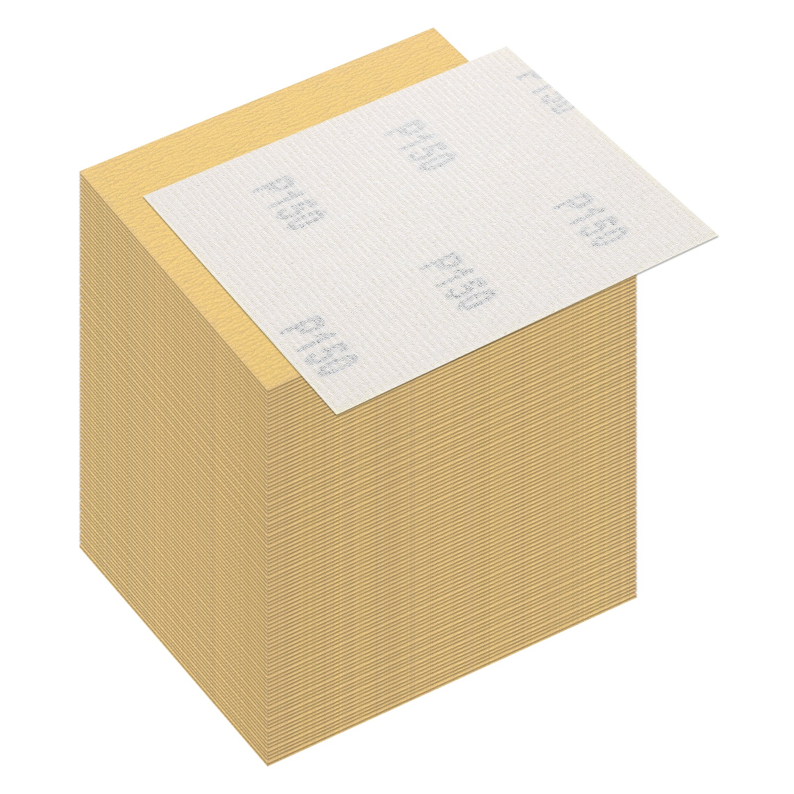 100 Pcs 150 Grit Dry Sandpapers, 4.5 x 5.5 Inch Sand Papers, Gold
