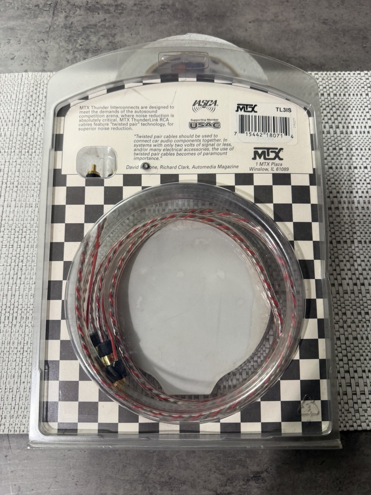 MTX ThunderLink 3FT 2 Channel RCA Cables Old School