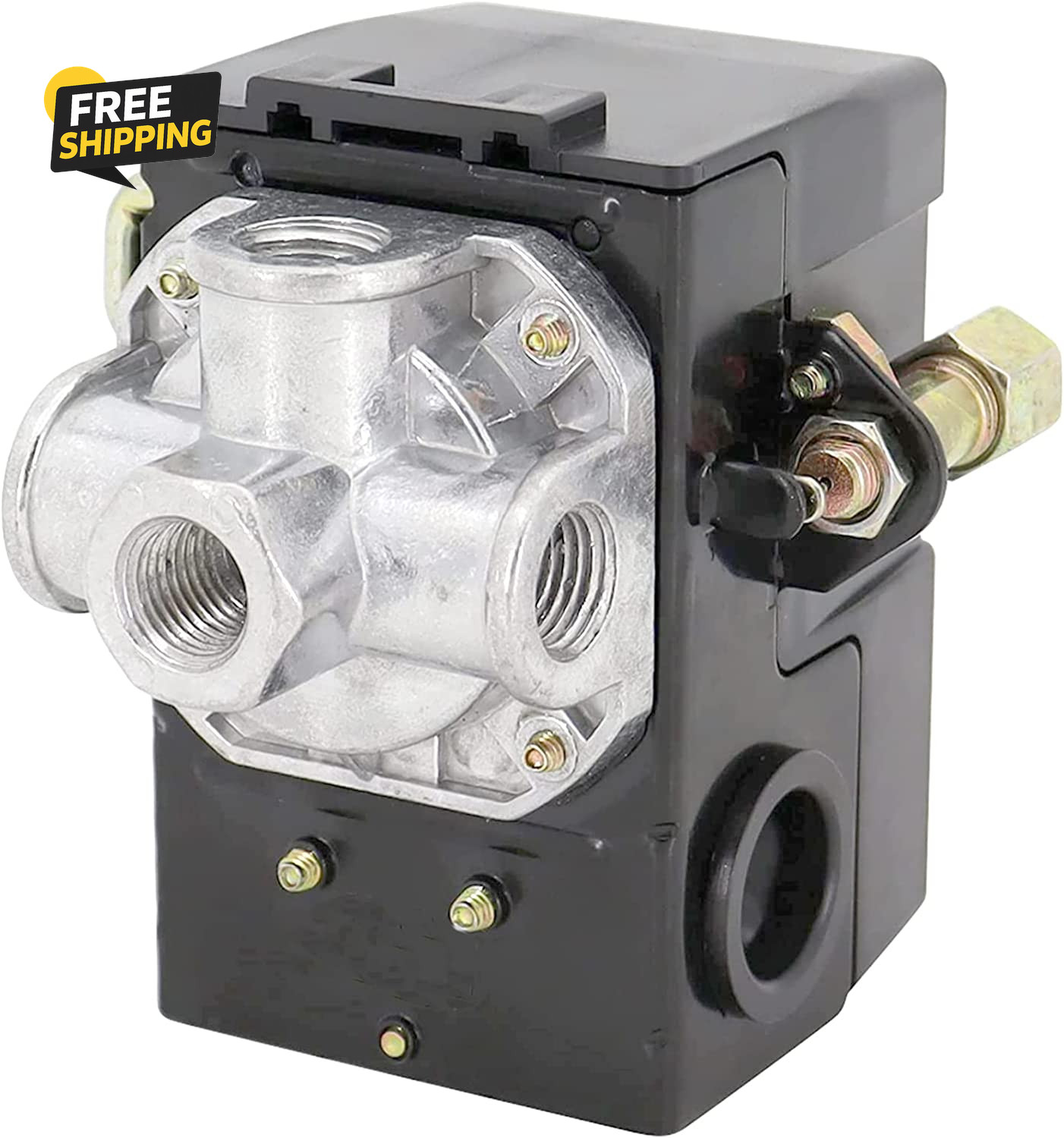 Heavy Duty Pressure Switch for Air Compressor 135-175 Psi Four 4 Port 26 Amp