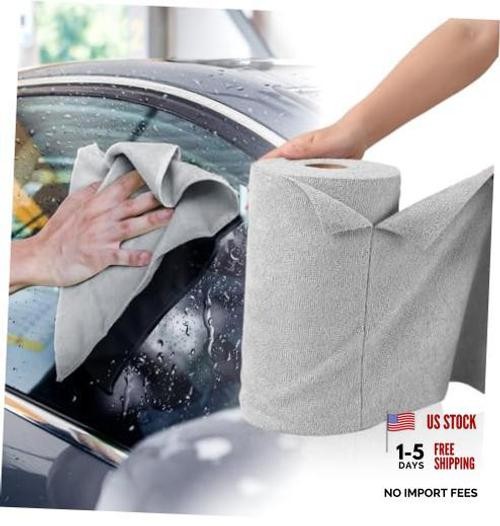 Microfiber Cleaning Cloth- XINDELL Microfiber Drying Towels Roll Lint 1 Gray