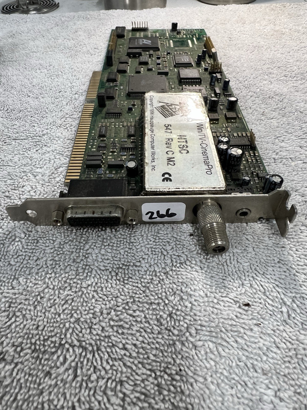 Hauppauge WinTV-Cinema Pro ISA TV Tuner Capture Card NTSC Rev C M2 Vintage PC