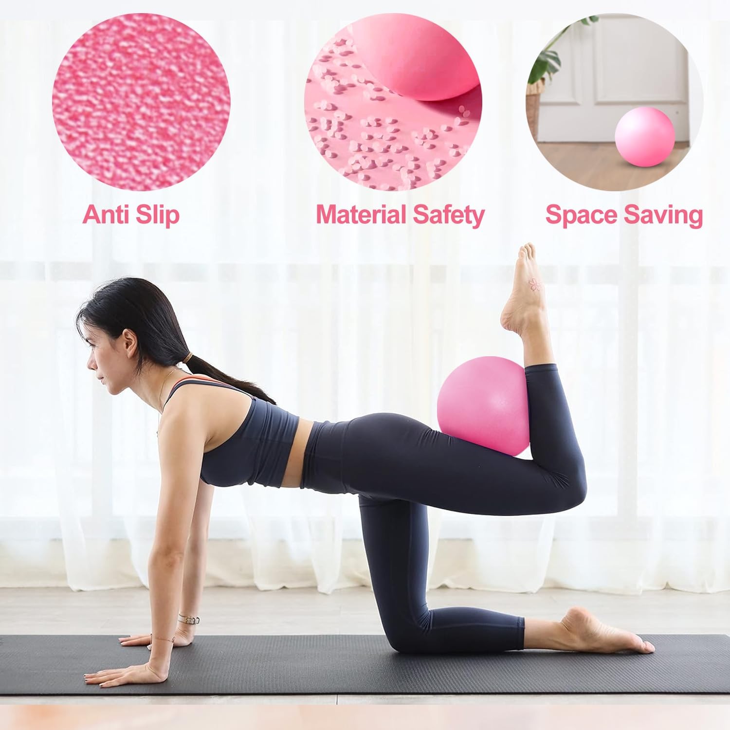 nononfish Mini Exercise Barre for Yoga,Pilates, Stability Exercise Home Worko...