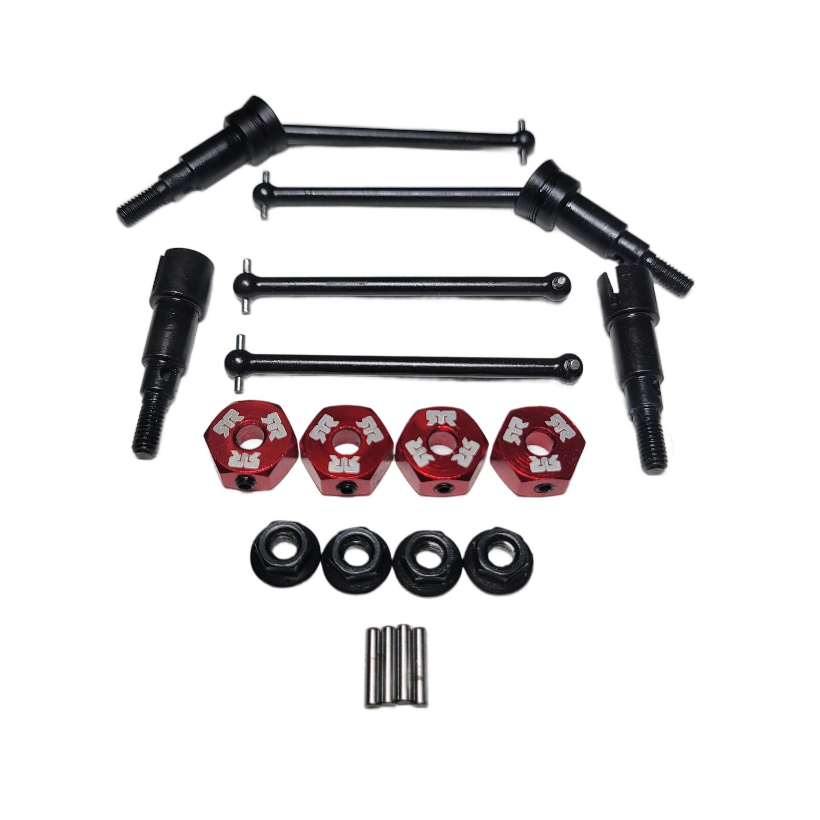 Arrma Typhon Grom 223s Metal Driveshafts Axles Dogbone Stub Axle CVD Hexes 1/18