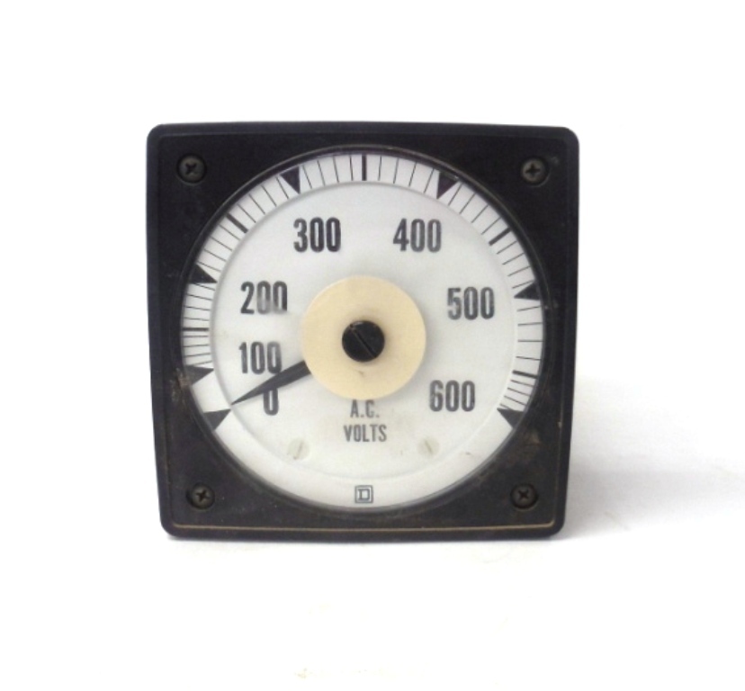 SQUARE D/ELCTROMAGNETIC IND. INC AC VOLTMETER EAIVB, 60 Hz, RANGE 0-600, FSV 150